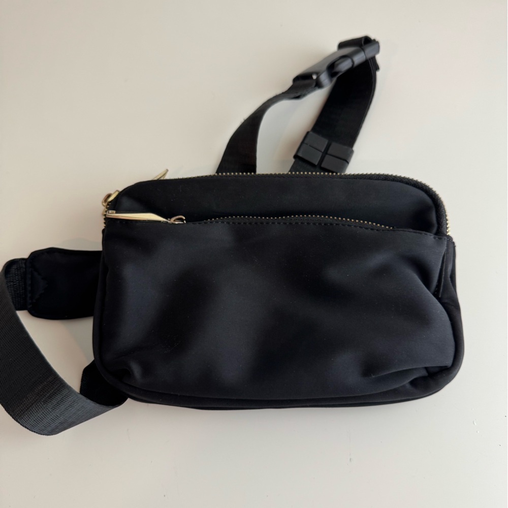 ZOREM Black Pouch with Gold Zipper